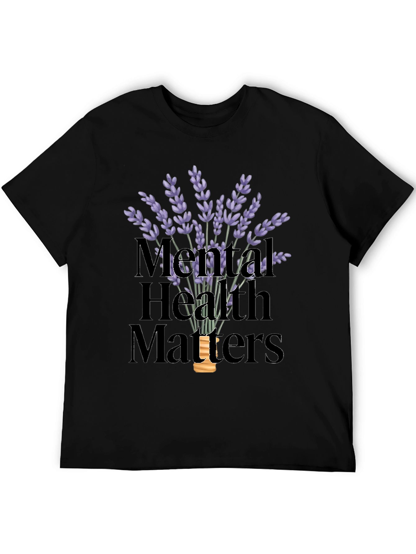 Mental Health Matters T-Shirt with Lavender Design