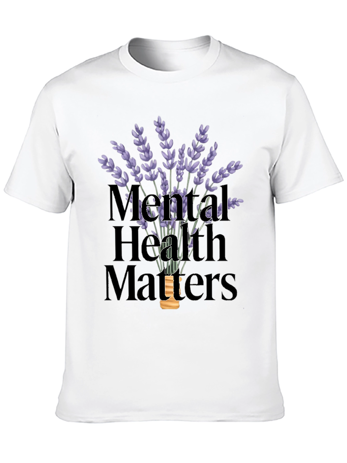 Mental Health Matters T-Shirt with Lavender Design
