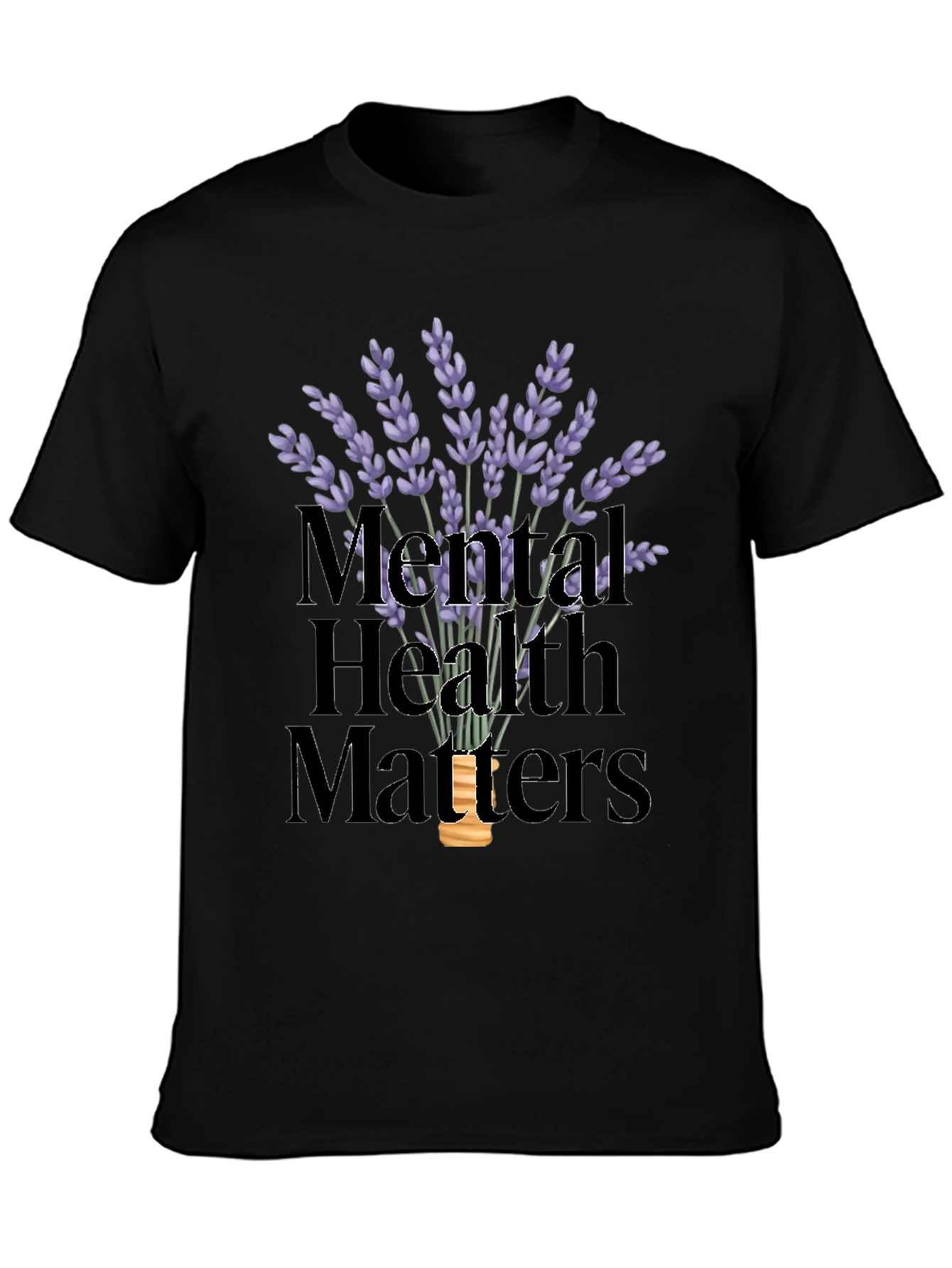 Mental Health Matters T-Shirt with Lavender Design