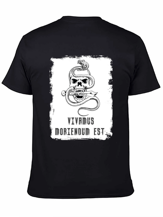 Skull Snake Dagger Graphic Tee - Vivamus Moriendum Est