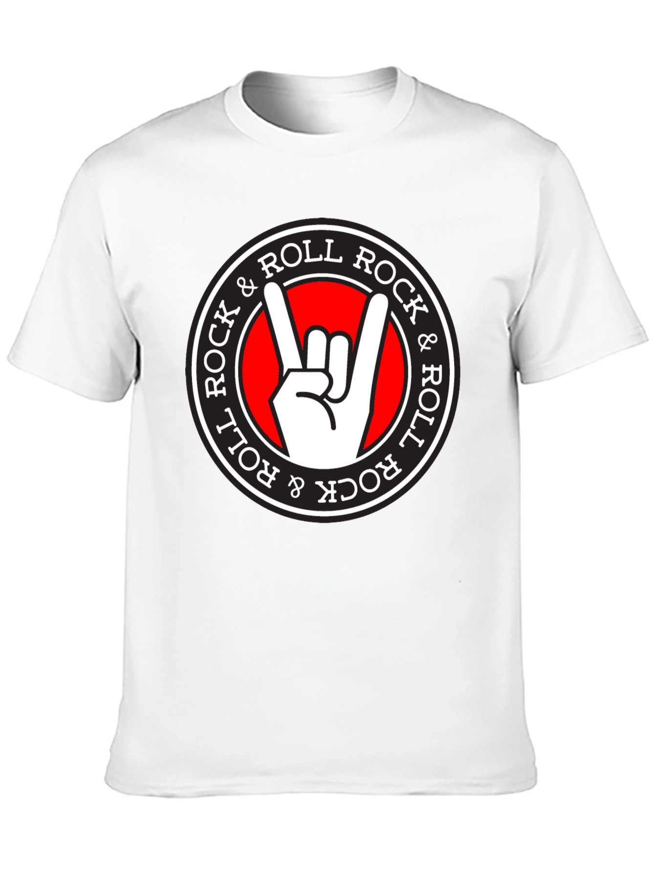 Rock & Roll Hand Sign Black T-Shirt