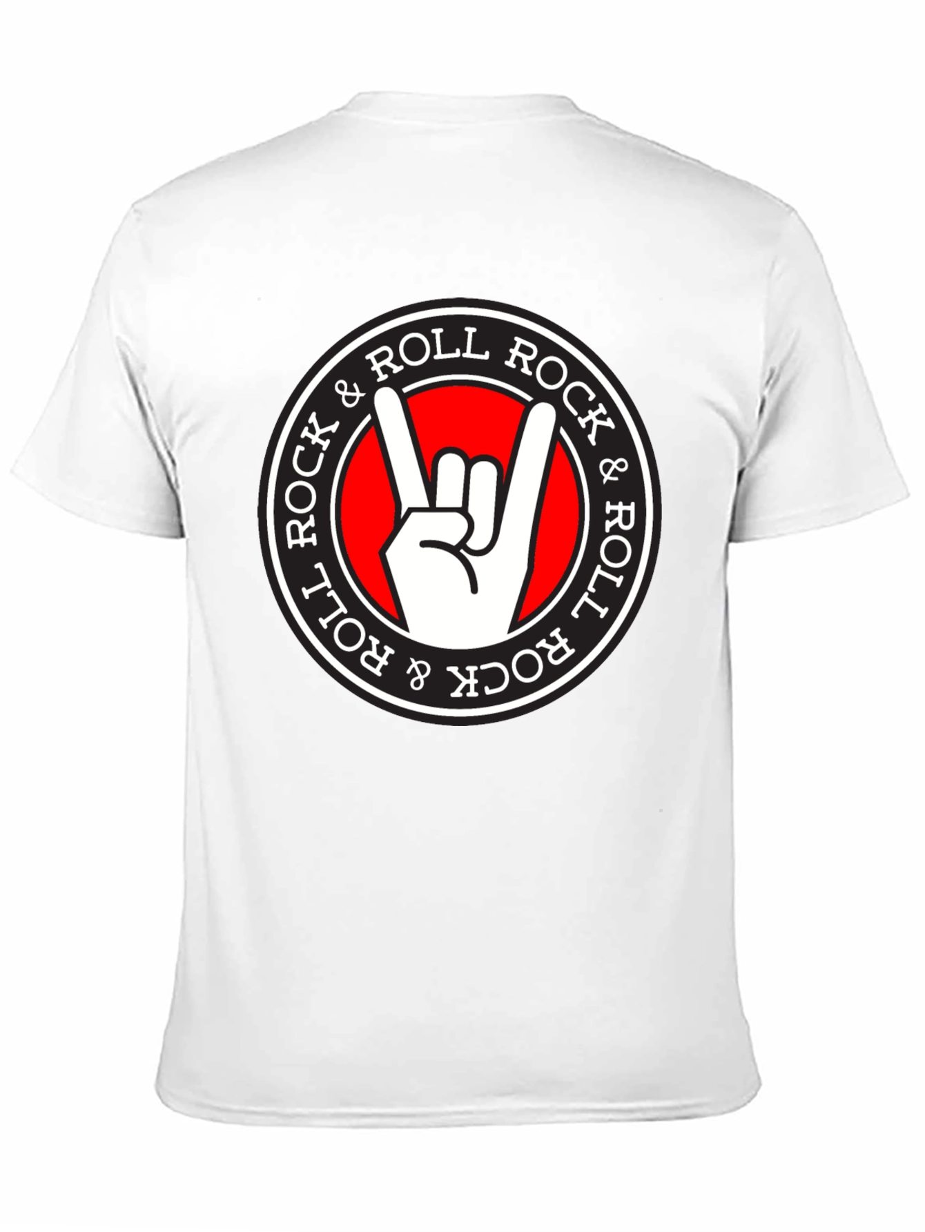 Rock & Roll Hand Sign Black T-Shirt