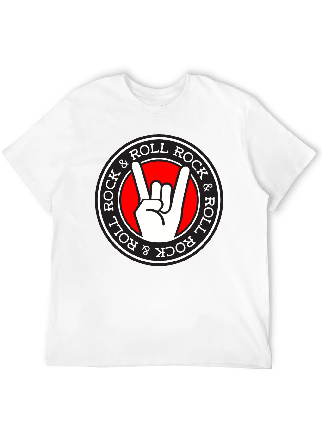 Rock & Roll Hand Sign Black T-Shirt