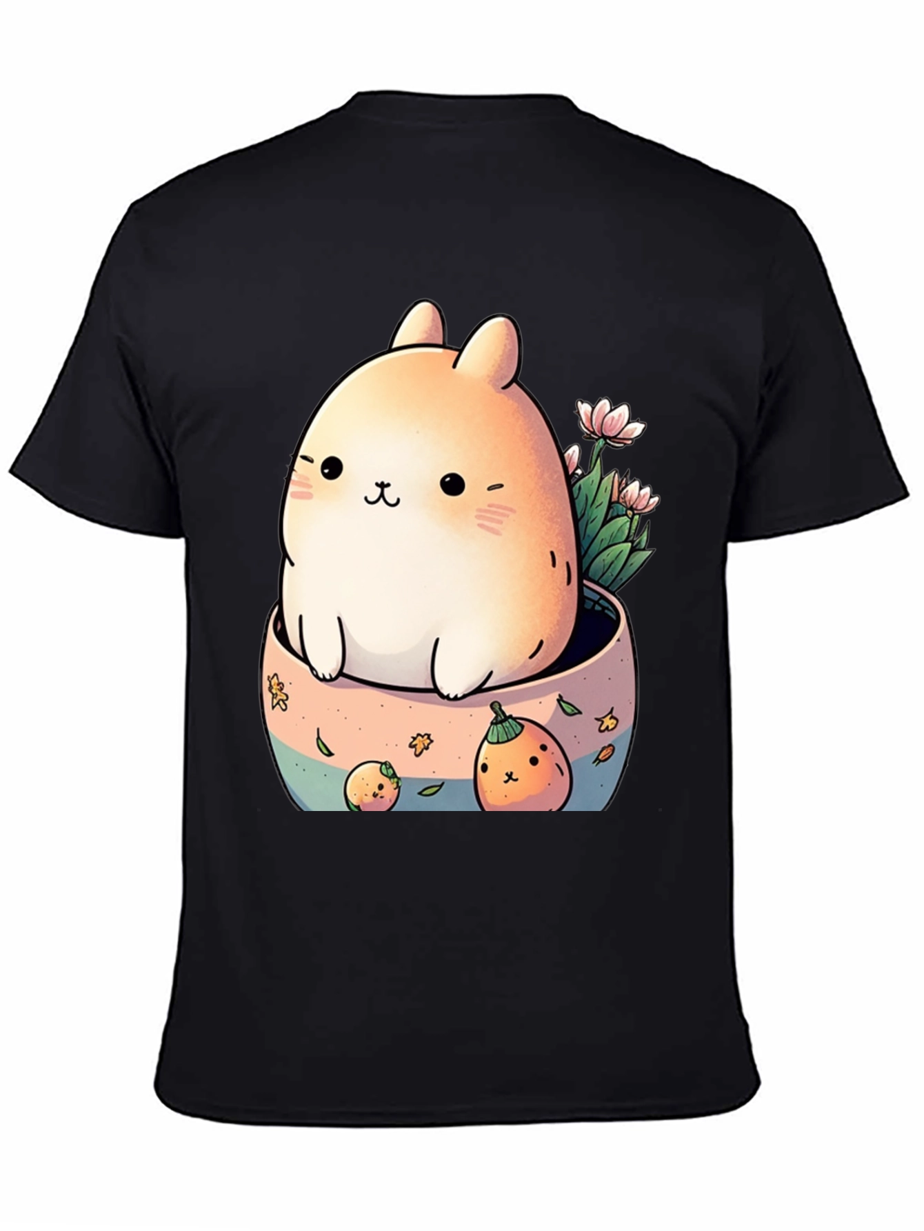 Cute Kawaii Bunny in Pot Graphic Tee