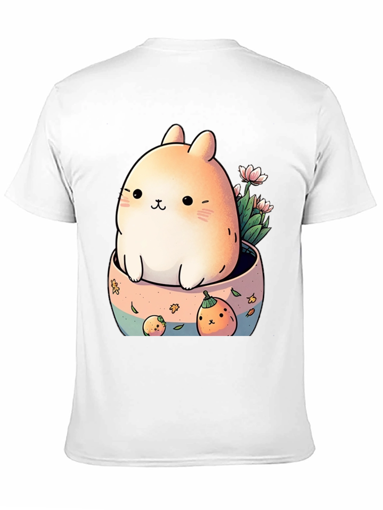 Cute Kawaii Bunny in Pot Graphic Tee