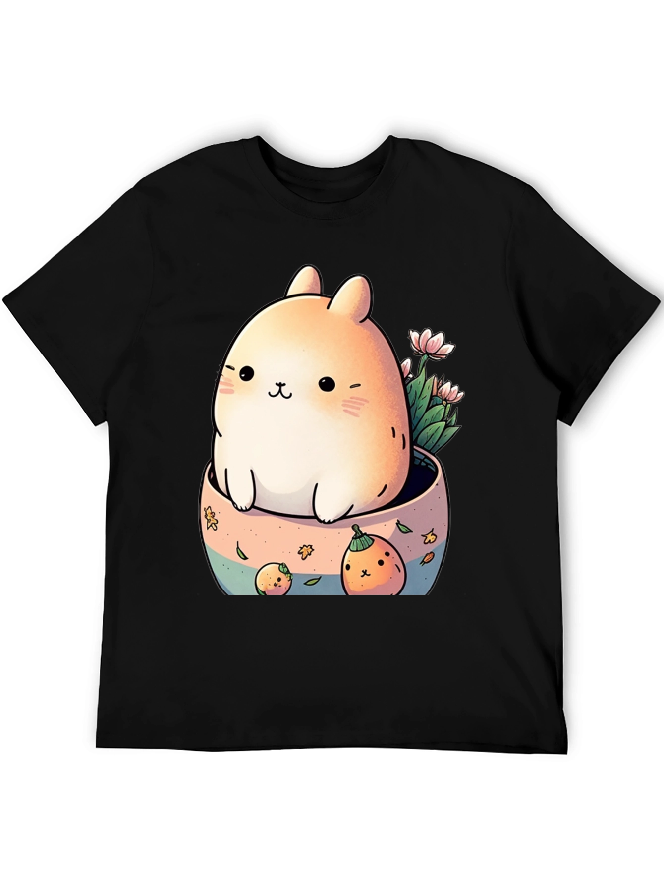 Cute Kawaii Bunny in Pot Graphic Tee