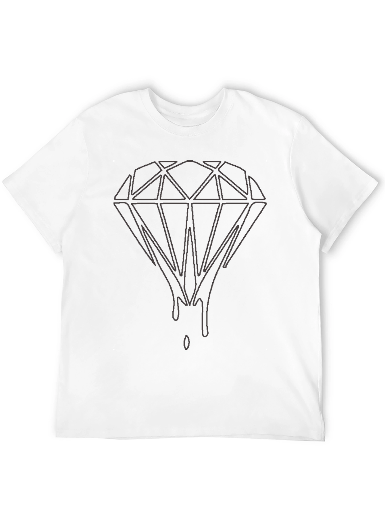 Dripping Diamond Graphic Tee - Modern Streetwear