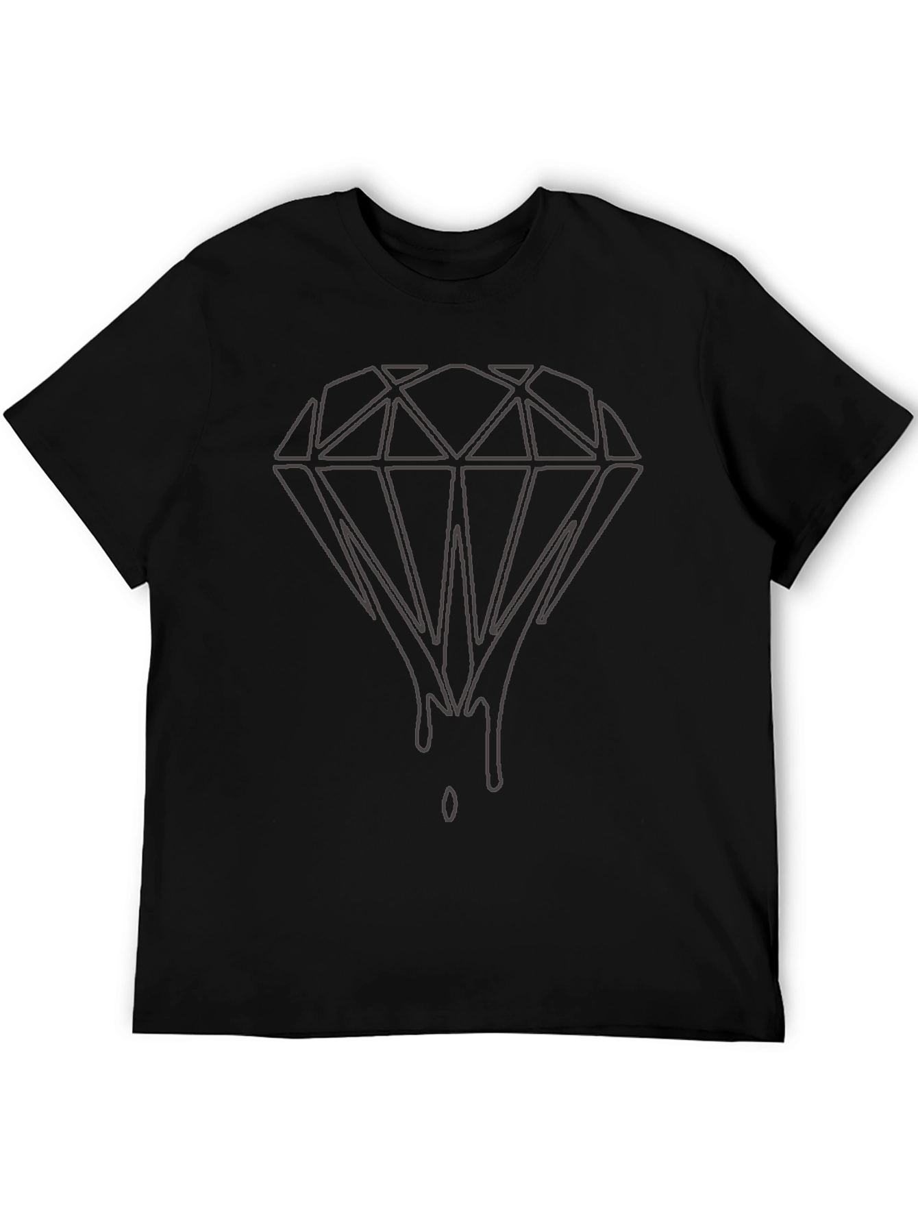 Dripping Diamond Graphic Tee - Modern Streetwear