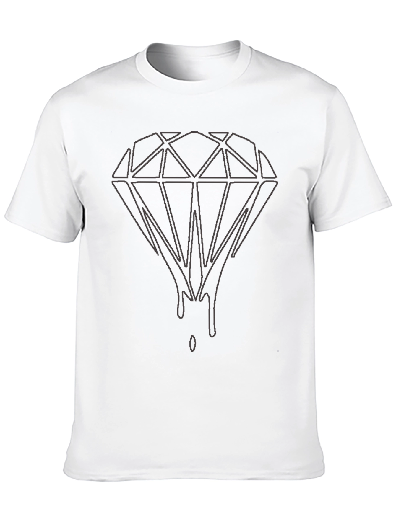 Dripping Diamond Graphic Tee - Modern Streetwear