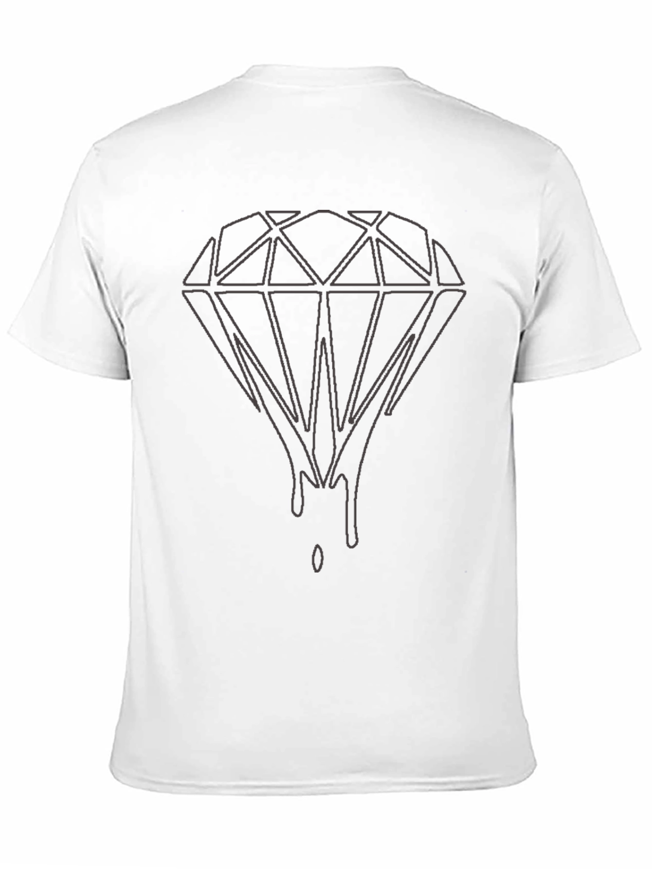 Dripping Diamond Graphic Tee - Modern Streetwear