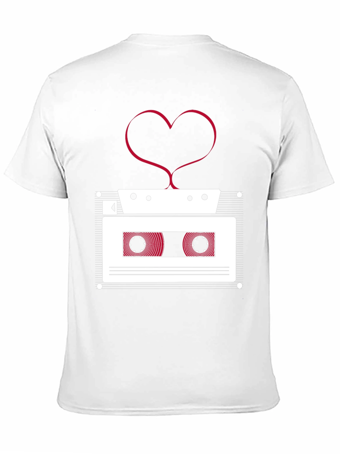 Retro Cassette Tape Heart T-Shirt - Music Lover Tee