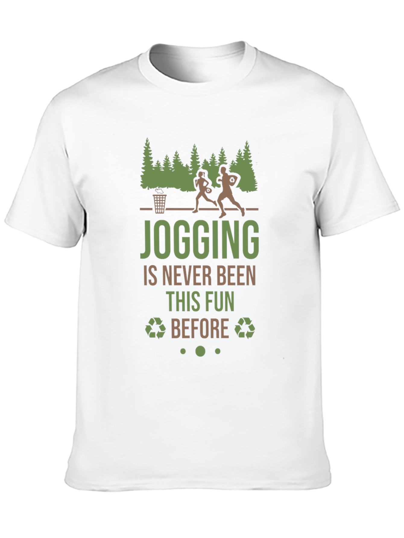 Jogging Fun Graphic Tee - Eco-Friendly Style