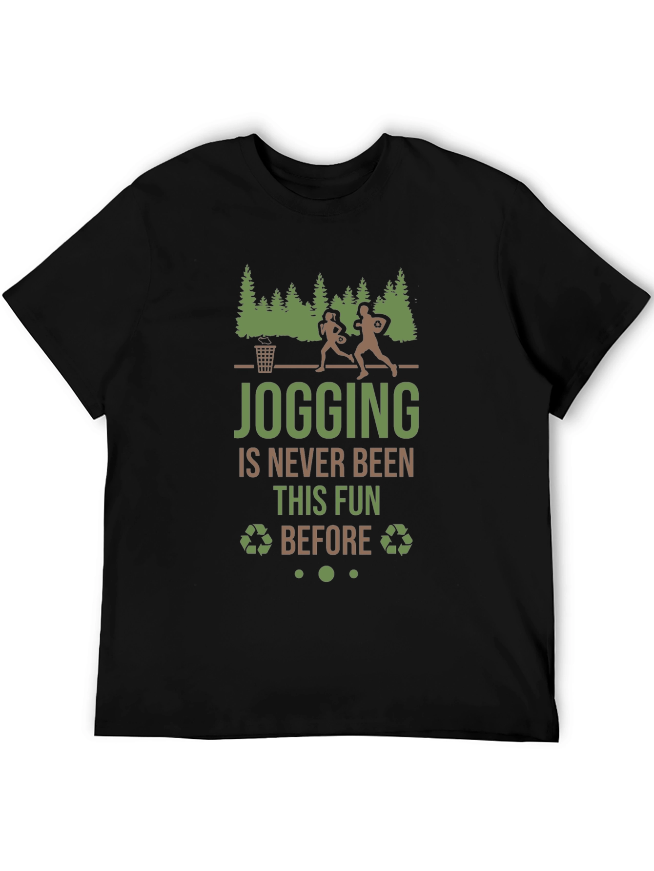 Jogging Fun Graphic Tee - Eco-Friendly Style