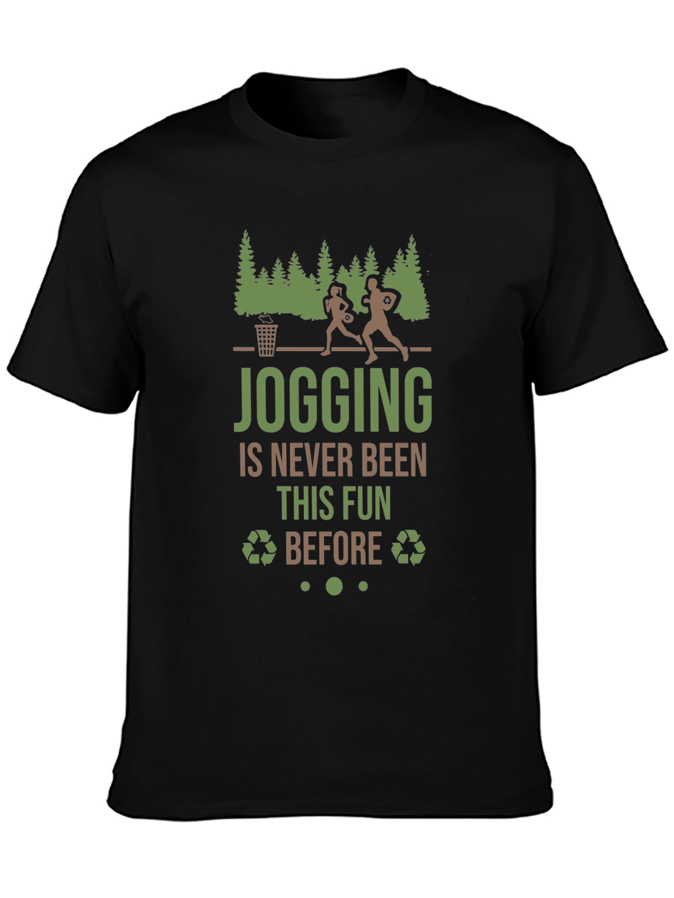 Jogging Fun Graphic Tee - Eco-Friendly Style