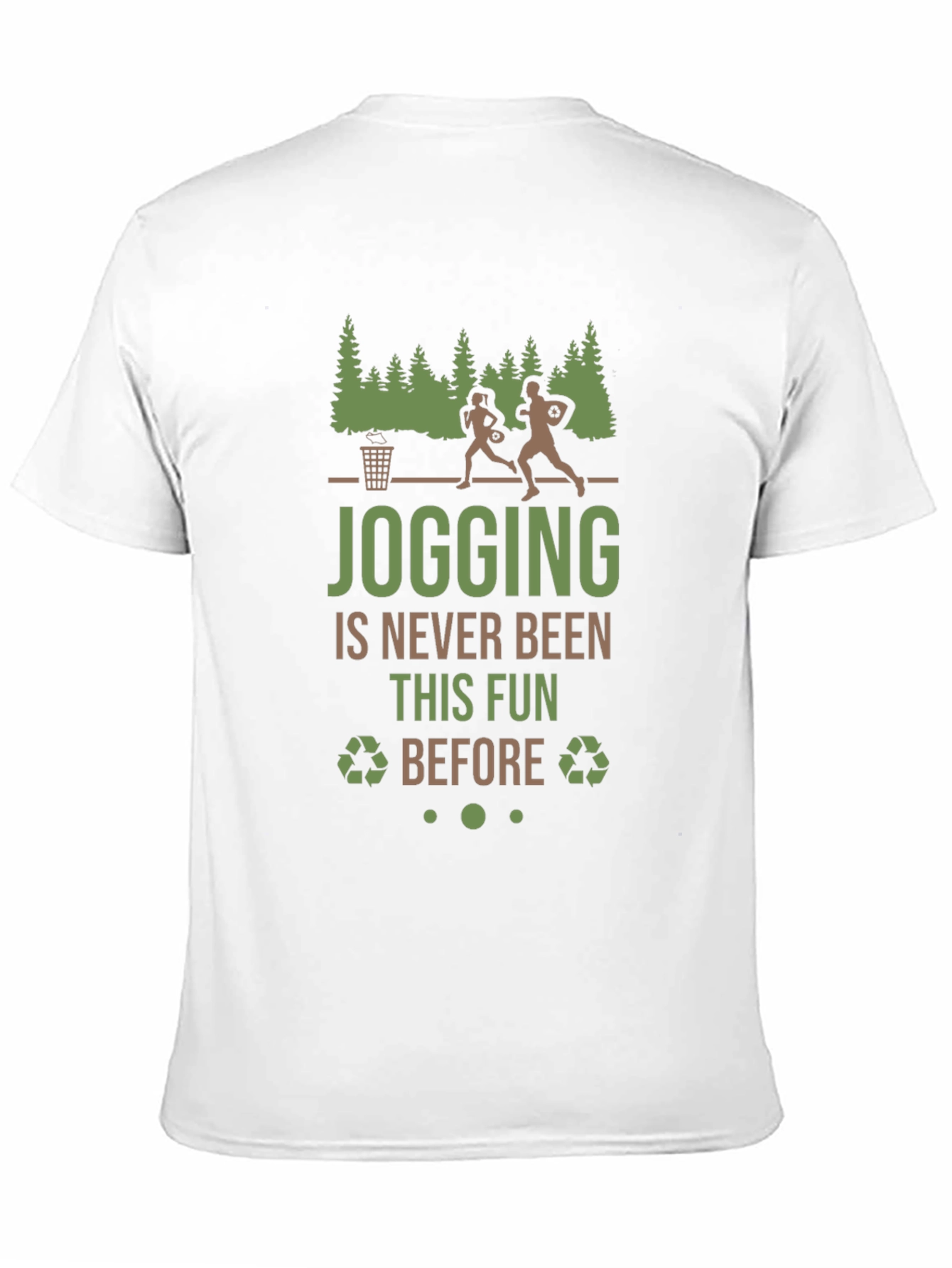 Jogging Fun Graphic Tee - Eco-Friendly Style