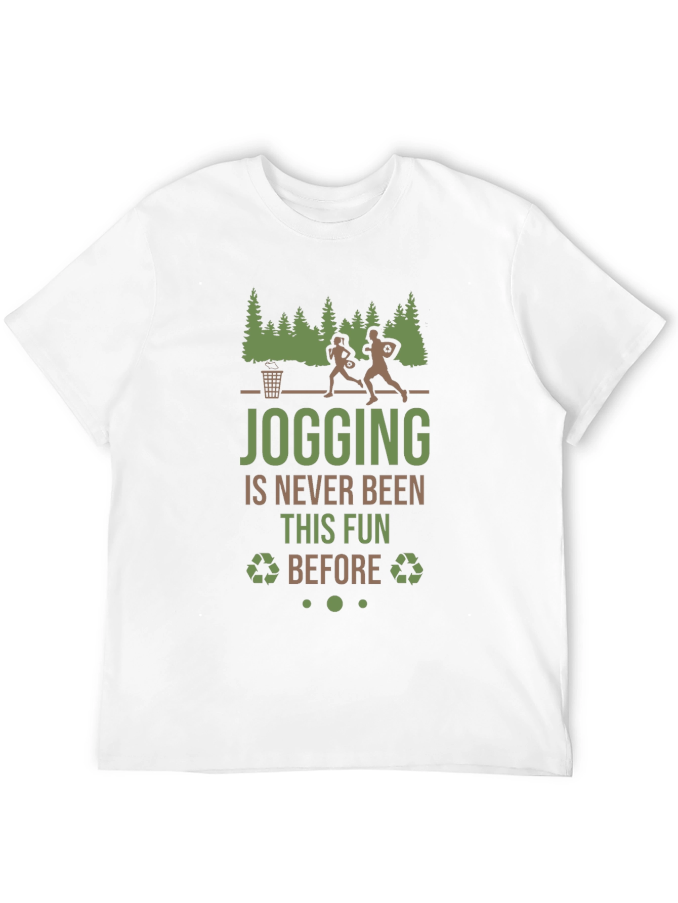 Jogging Fun Graphic Tee - Eco-Friendly Style