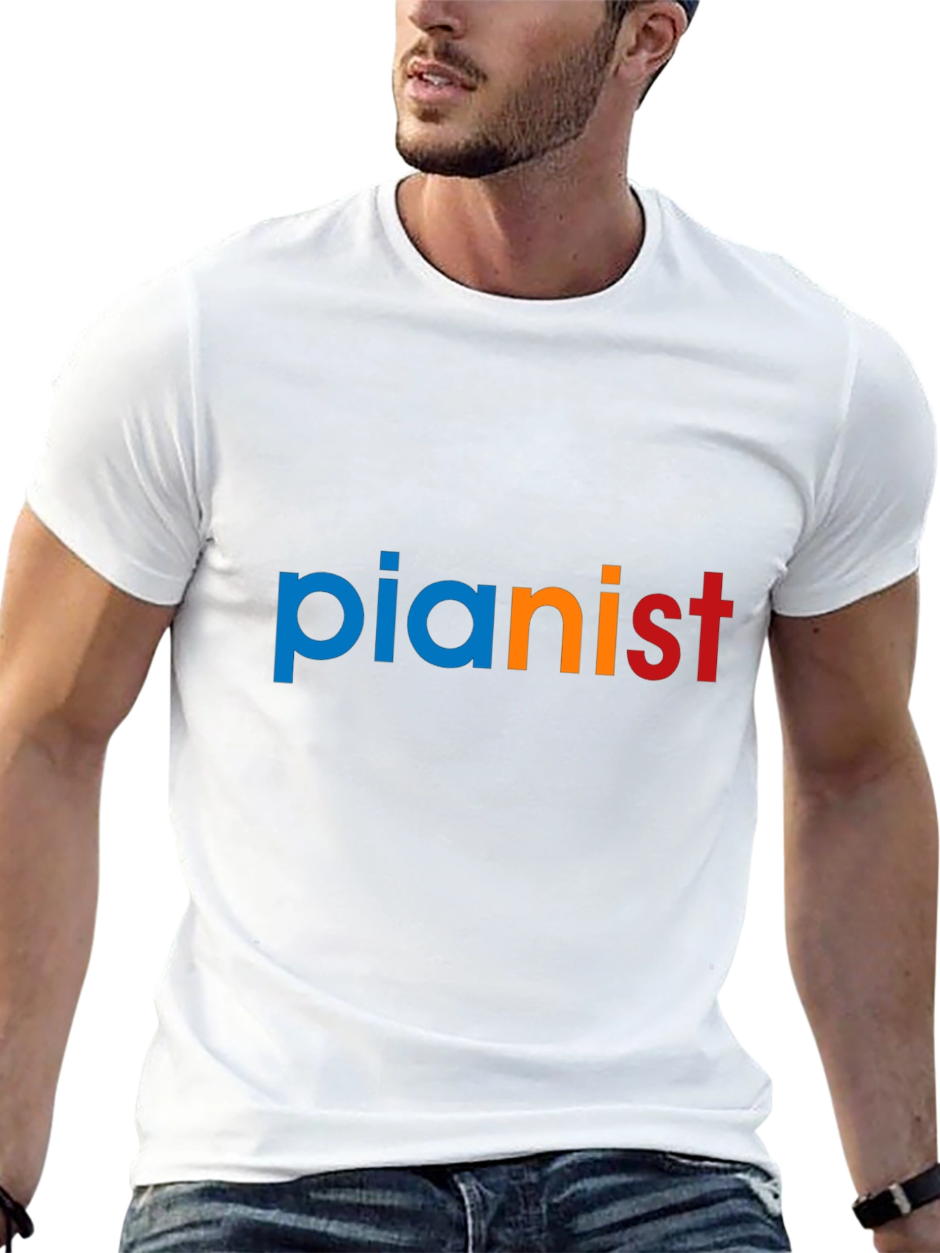Pianist Graphic Tee - Cool Music Lover Shirt