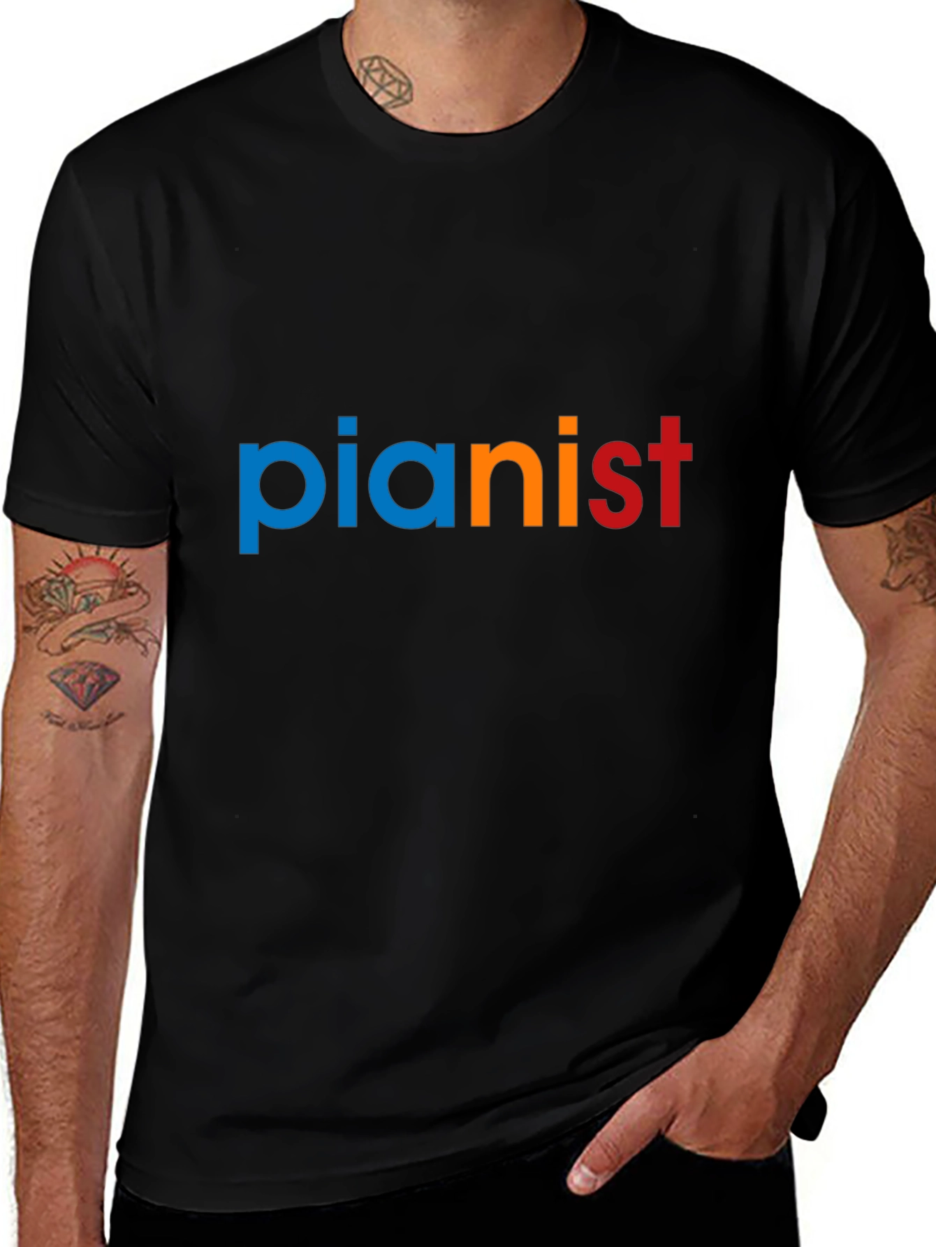 Pianist Graphic Tee - Cool Music Lover Shirt