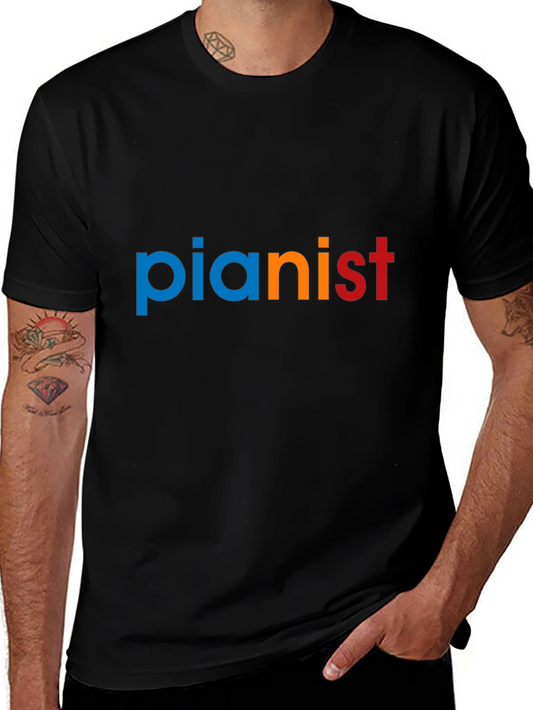 Pianist Graphic Tee - Cool Music Lover Shirt