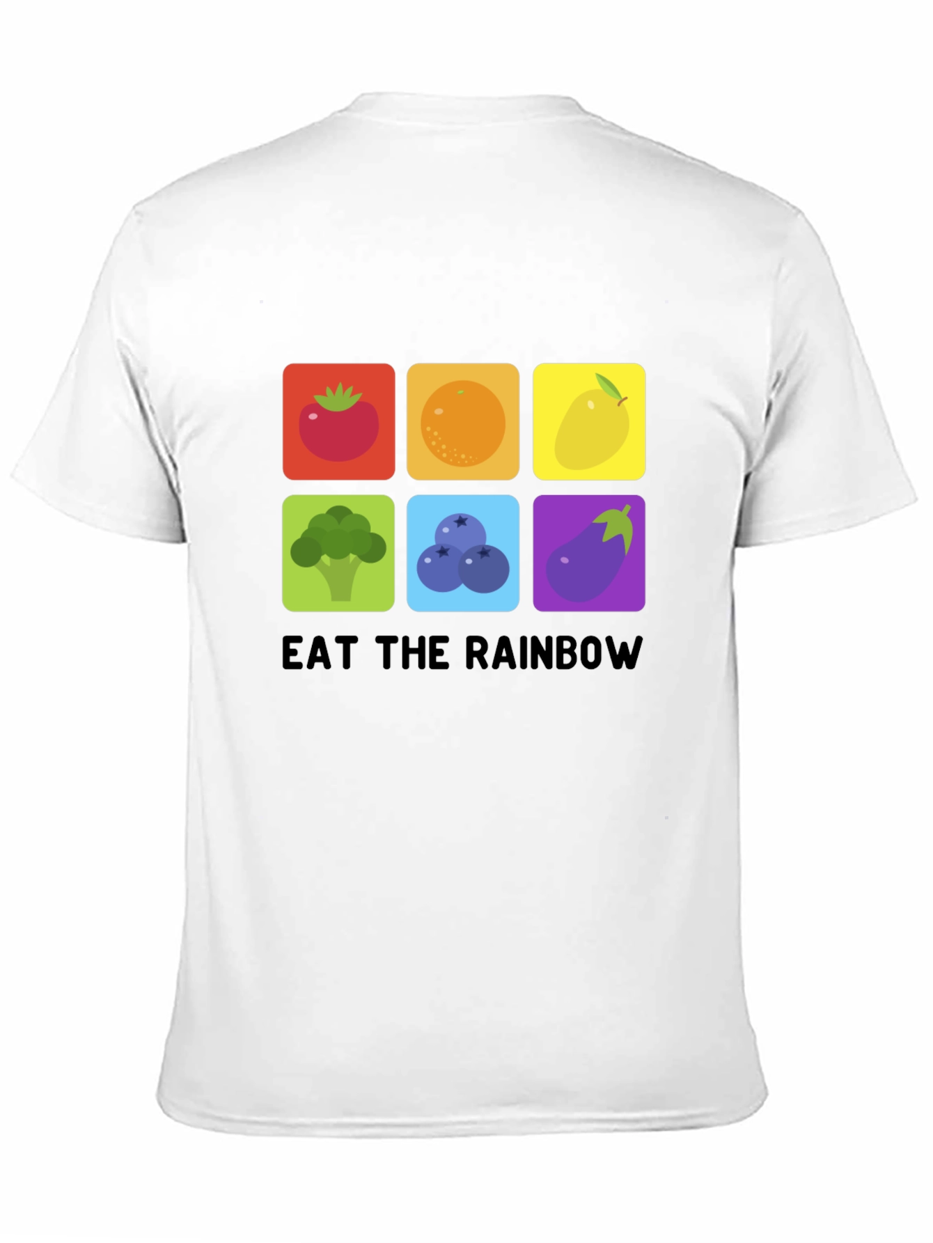 Eat the Rainbow Graphic Tee - Healthy Food Shirt