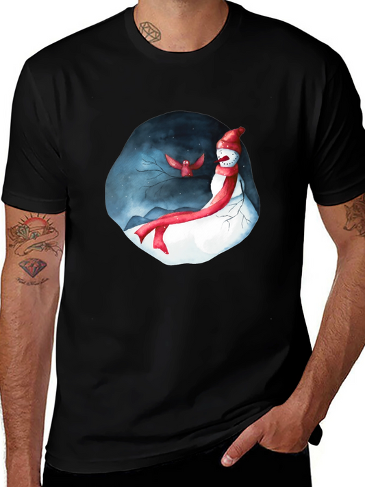 Festive Winter Snowman Graphic Tee