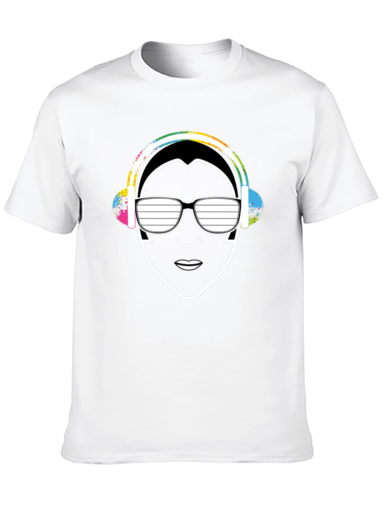 Cool DJ Graphic Tee - Black Cotton Blend