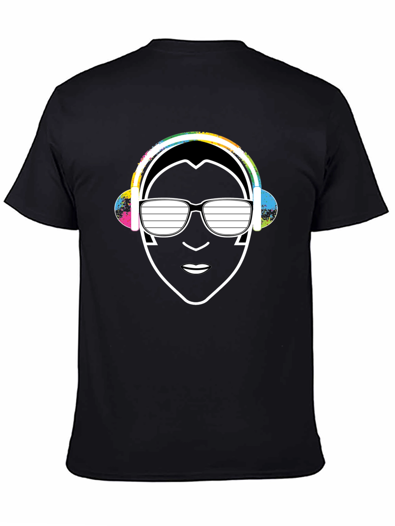 Cool DJ Graphic Tee - Black Cotton Blend