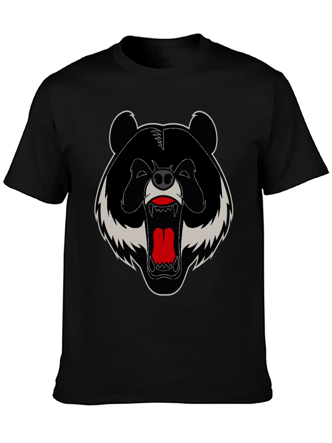 Grizzly Bear Graphic Tee - Bold Black T-Shirt