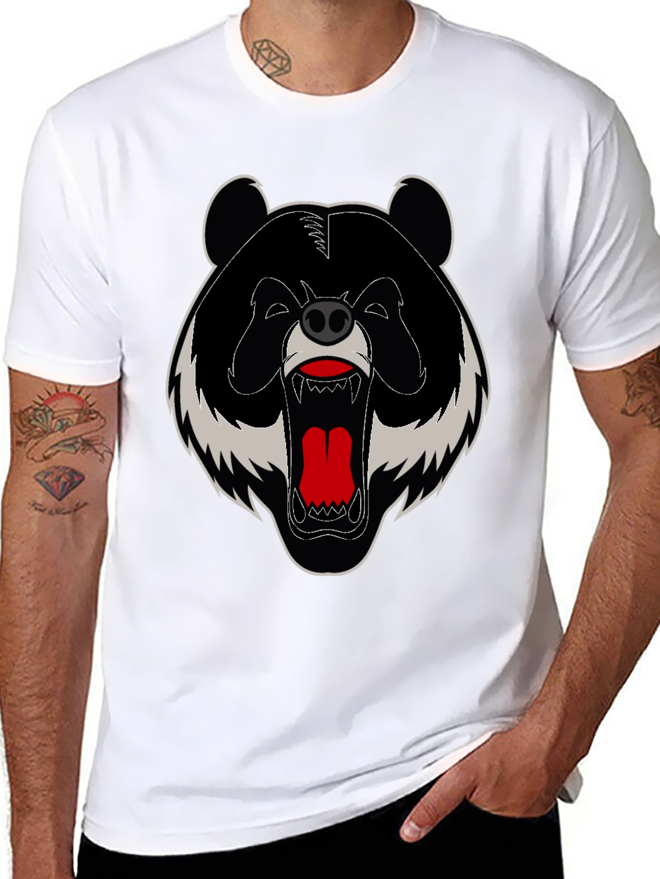 Grizzly Bear Graphic Tee - Bold Black T-Shirt