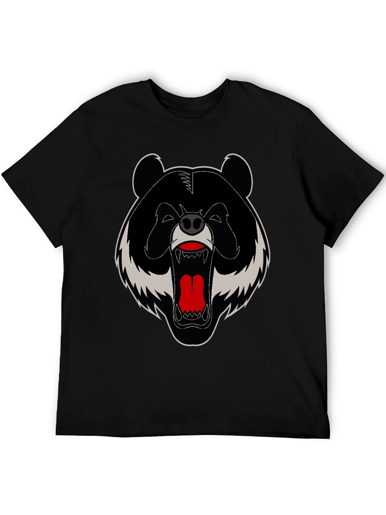 Grizzly Bear Graphic Tee - Bold Black T-Shirt