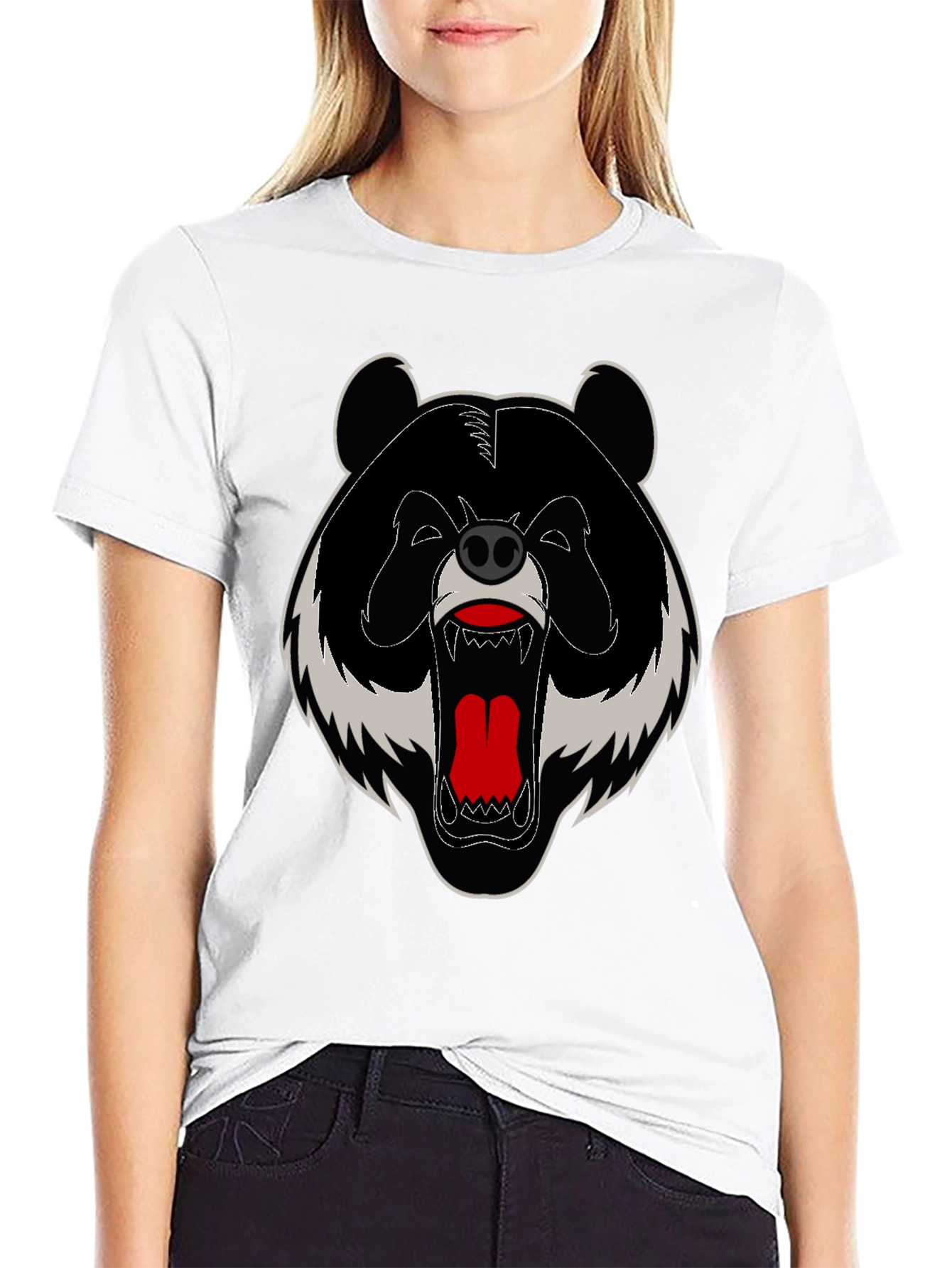 Grizzly Bear Graphic Tee - Bold Black T-Shirt