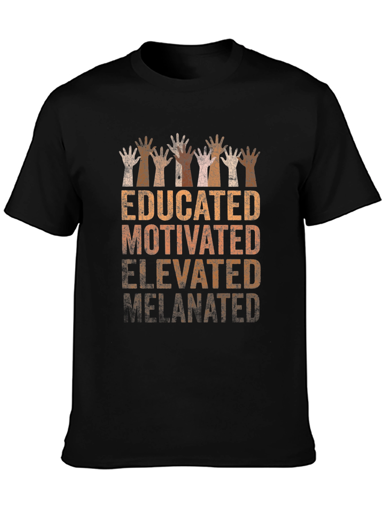 Educated Motivated Elevated Melanin Pride T-Shirt