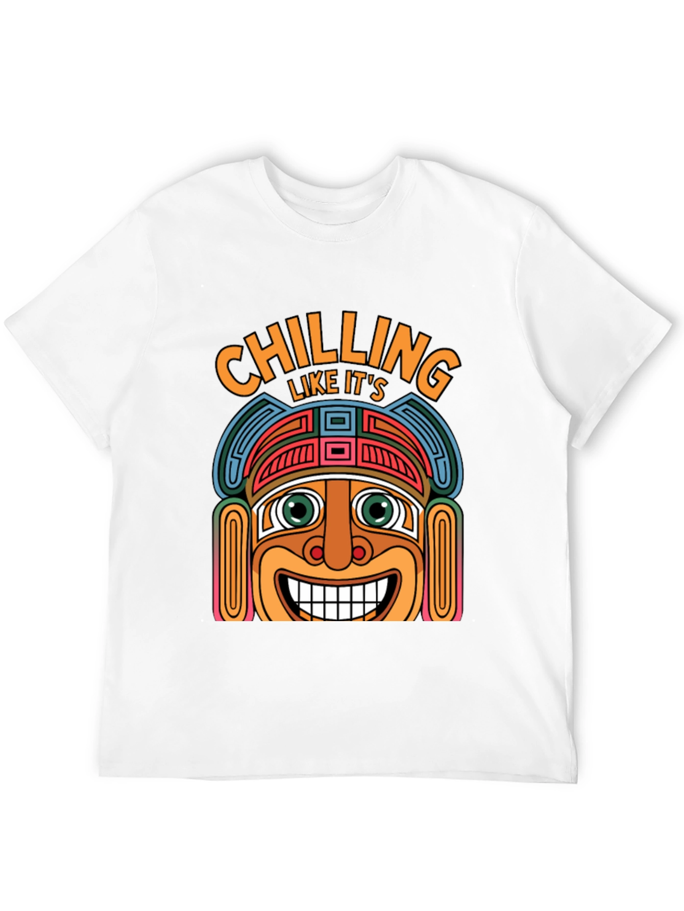 Chilling Aztec Style Graphic Tee