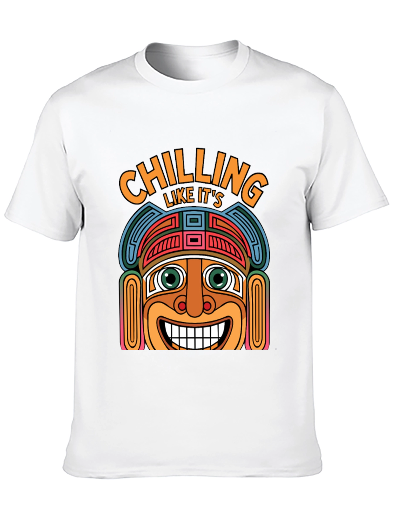 Chilling Aztec Style Graphic Tee