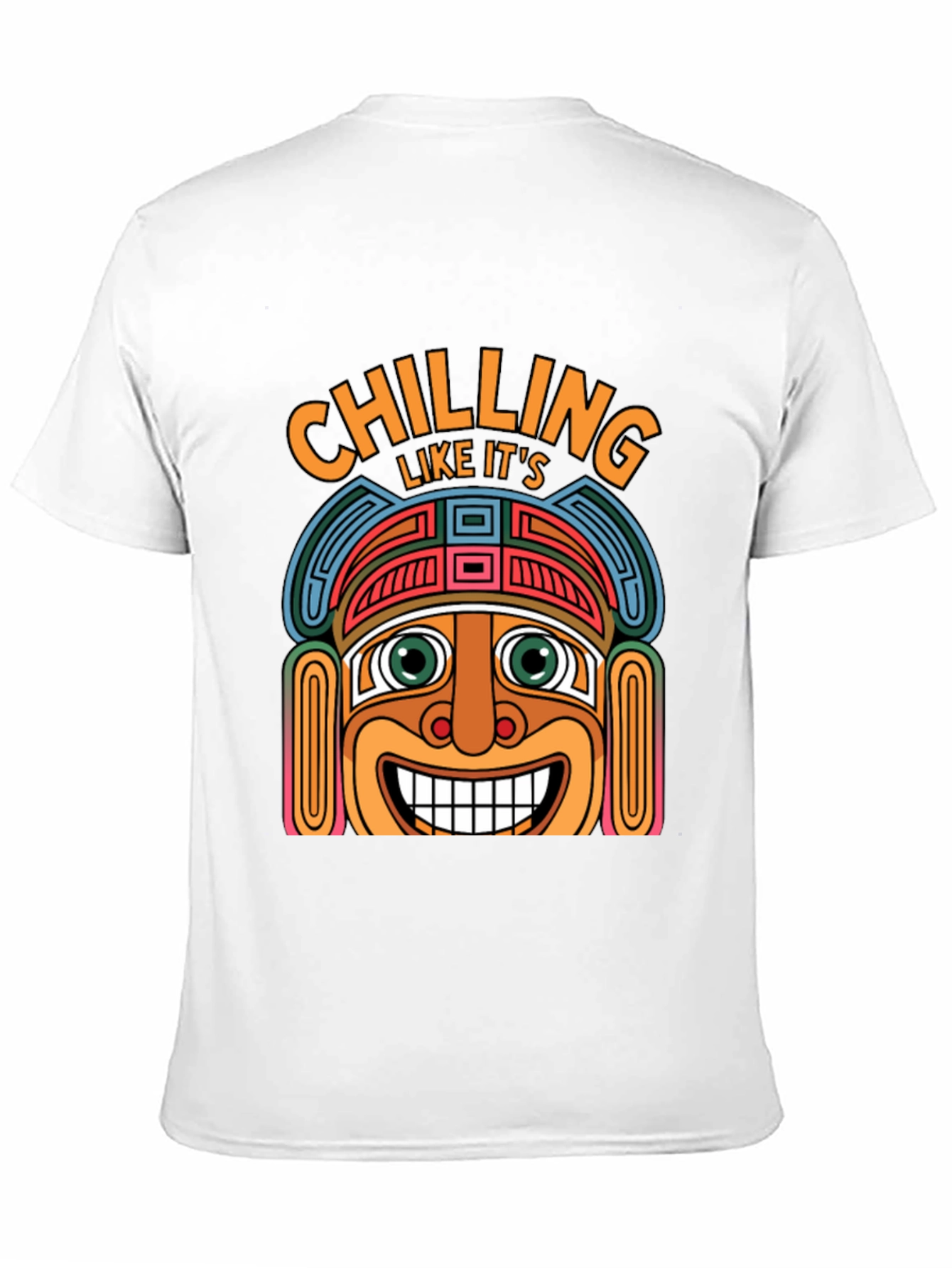 Chilling Aztec Style Graphic Tee