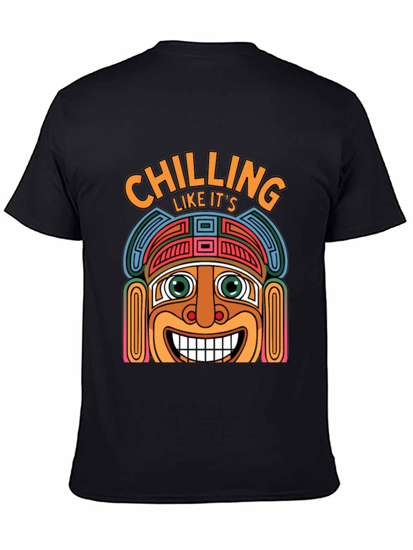 Chilling Aztec Style Graphic Tee