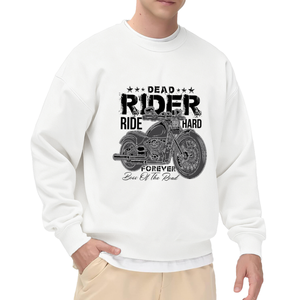 Vintage Motorcycle Graphic - Crewneck Sweatshirt | Motorcycle, Biker, Vintage Gift