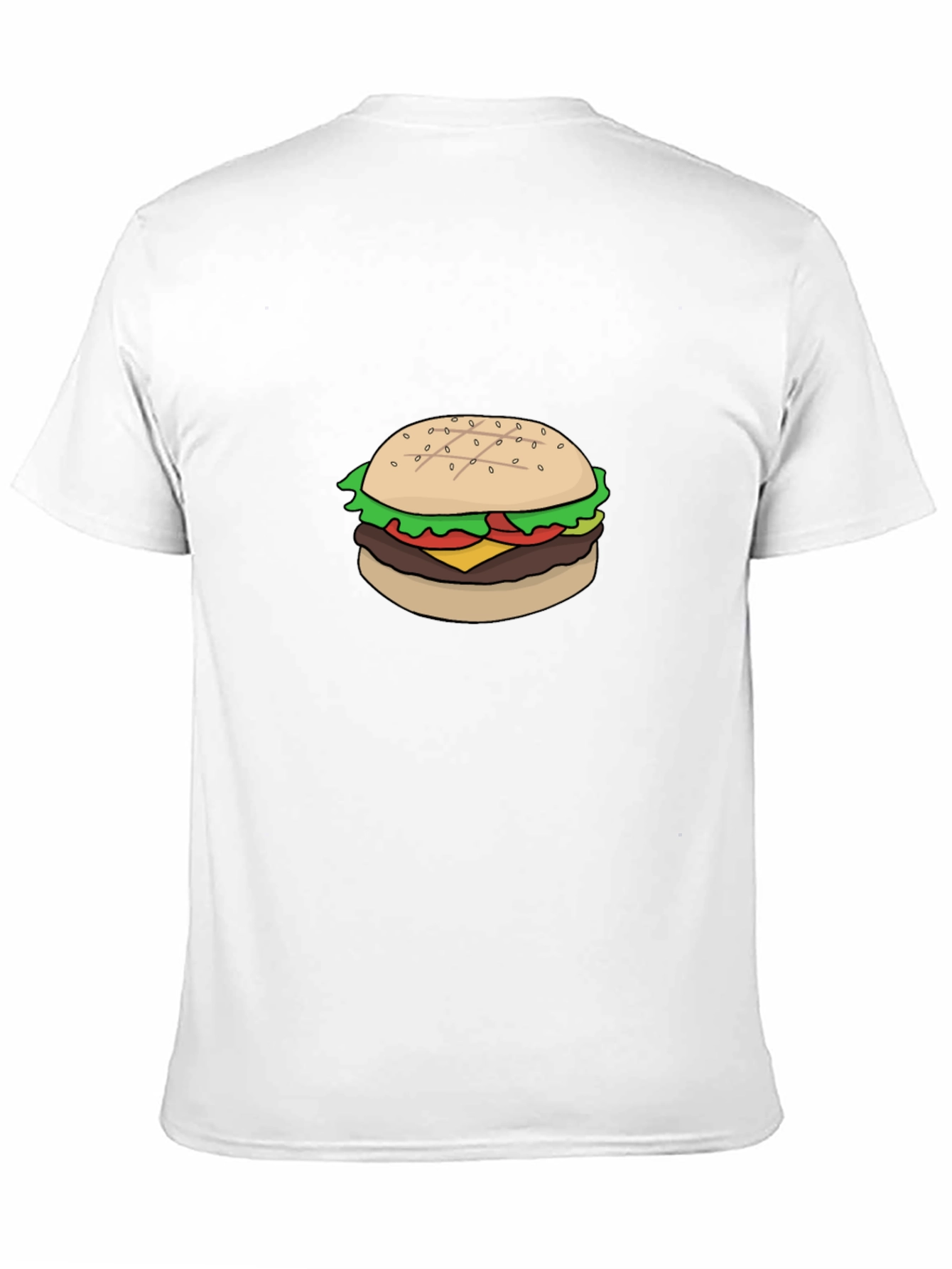 Burger Graphic Tee - Casual Black T-Shirt