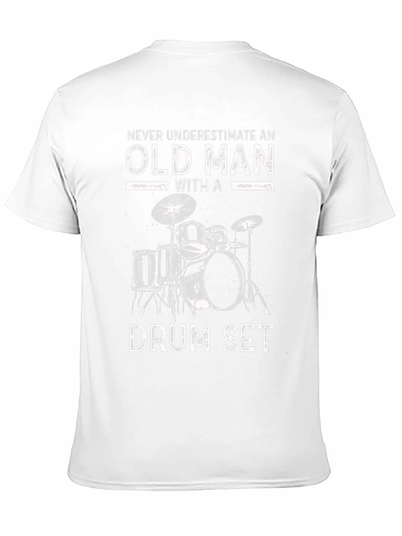 Never Underestimate Old Man Drum Set T-Shirt
