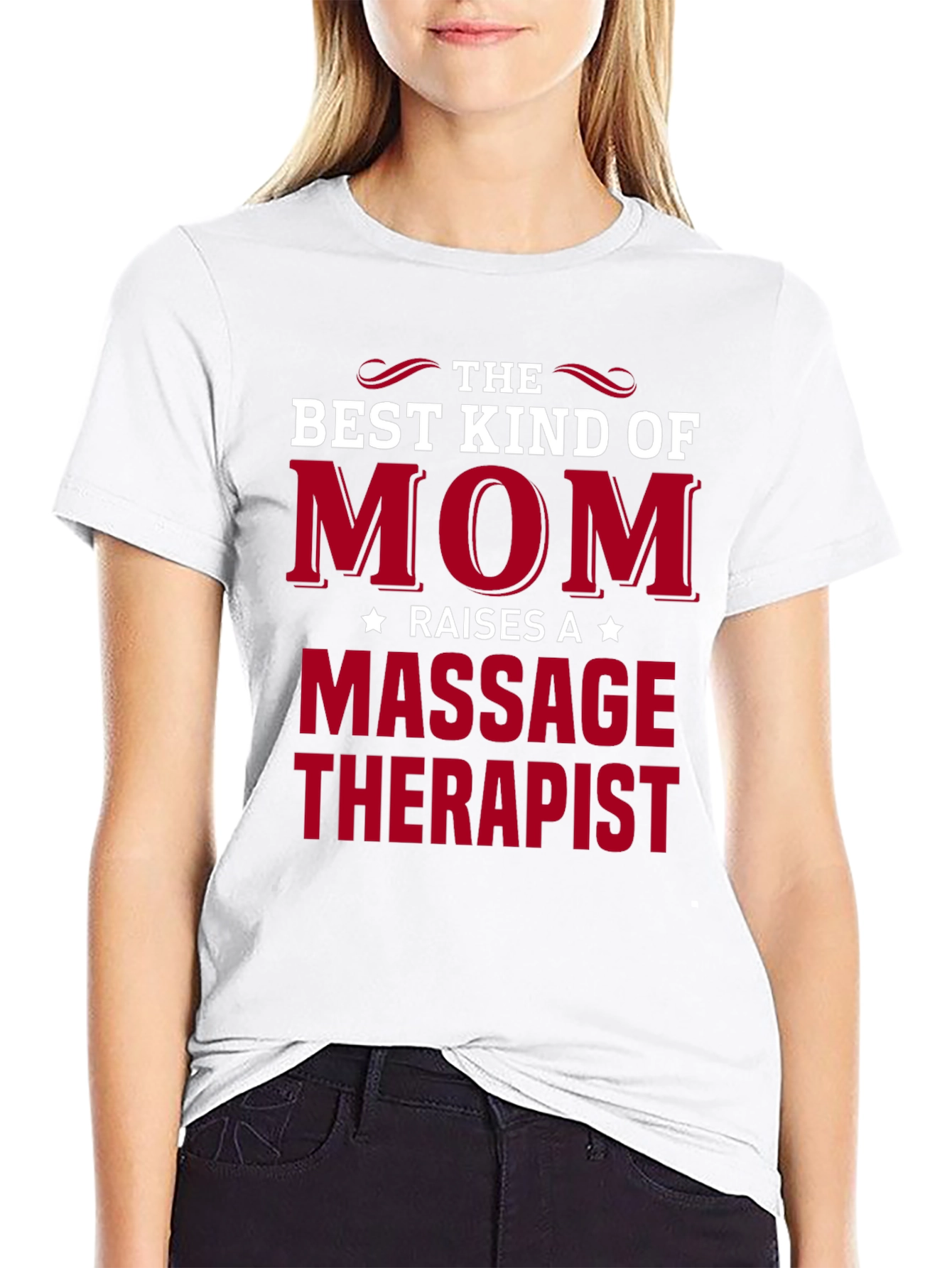 Best Kind of Mom Massage Therapist Black T-Shirt