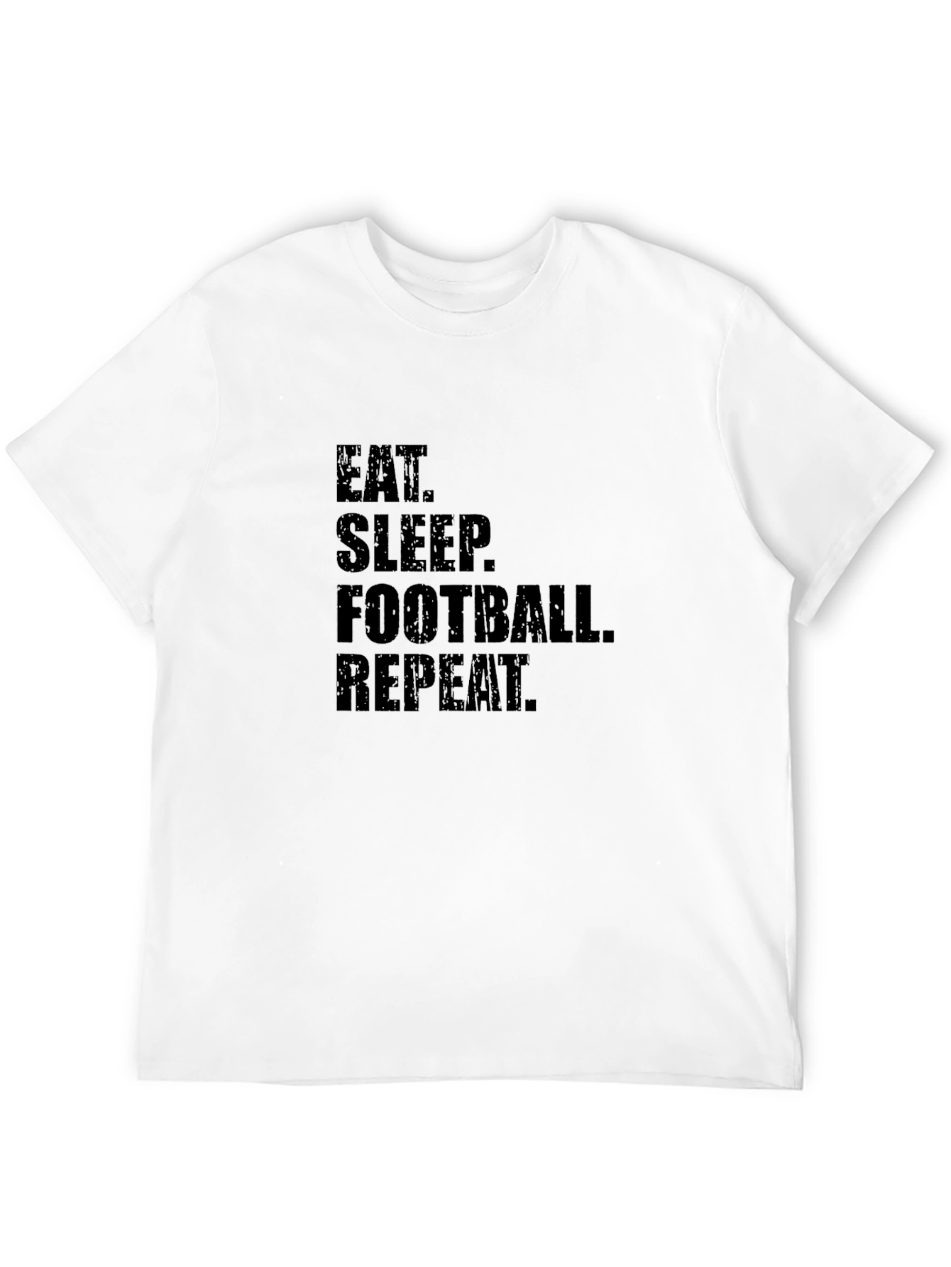 Eat Sleep Football Repeat Black T-Shirt