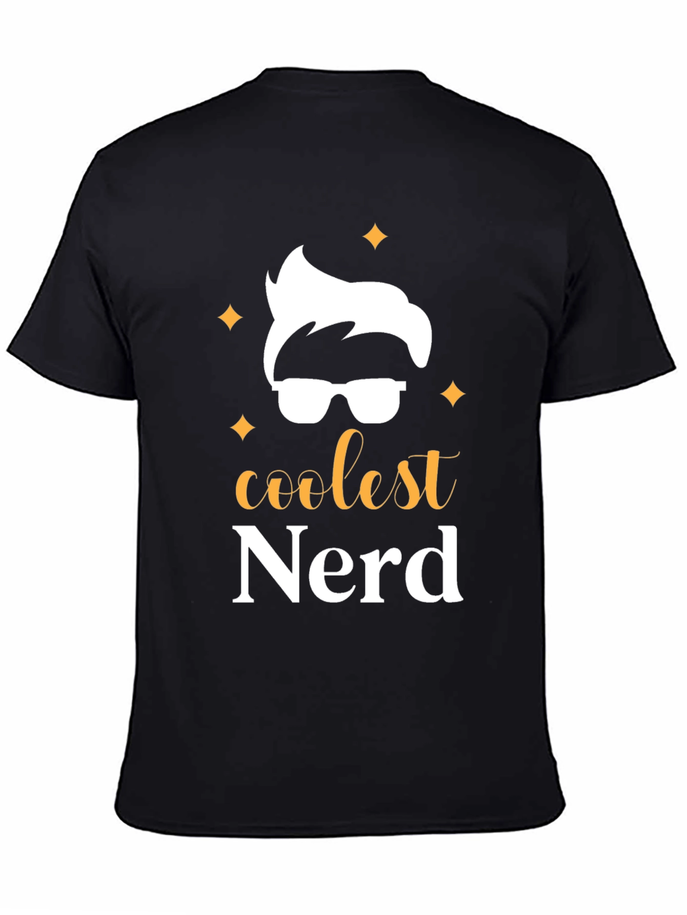 Coolest Nerd Black Graphic T-Shirt