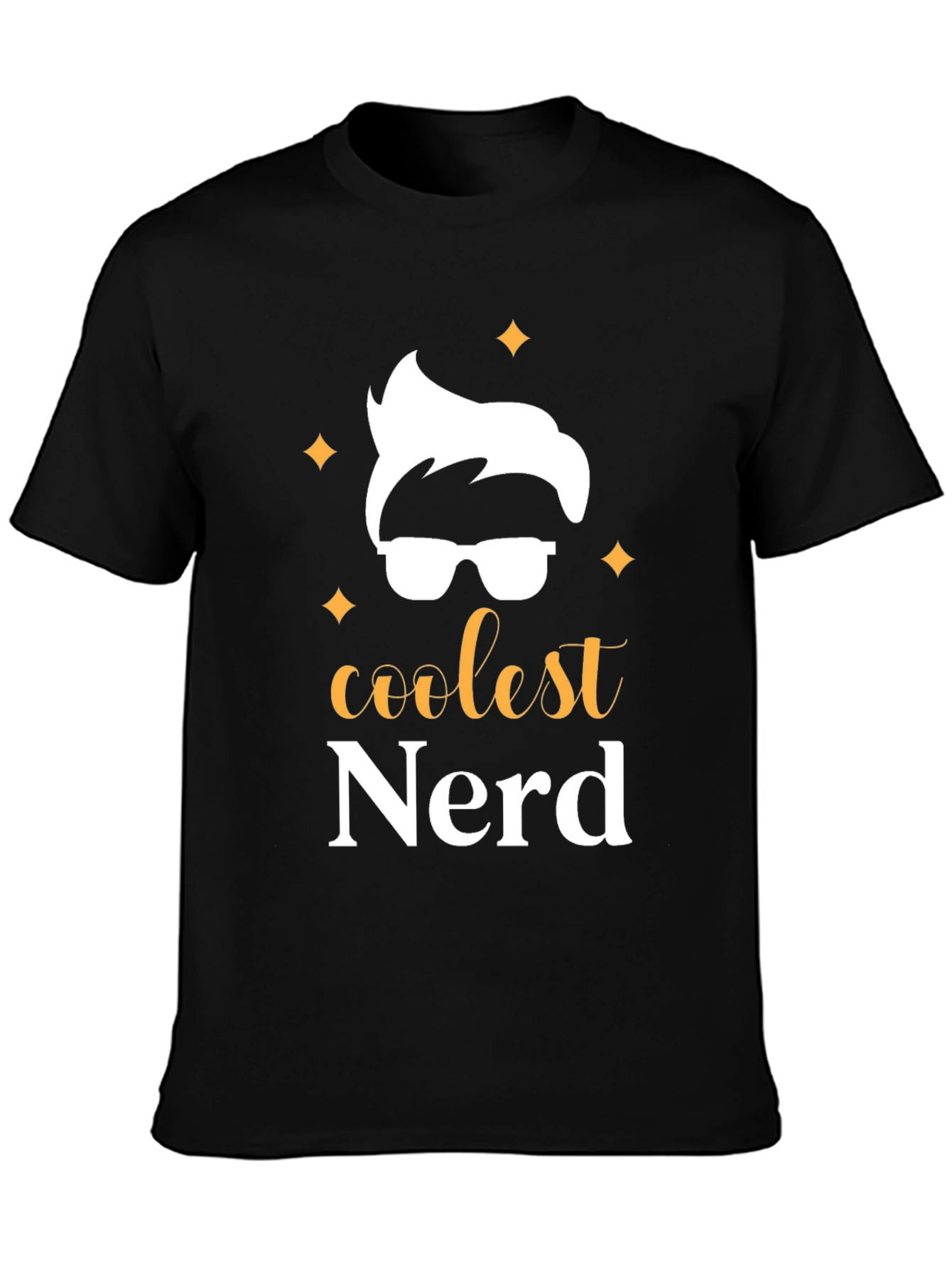 Coolest Nerd Black Graphic T-Shirt