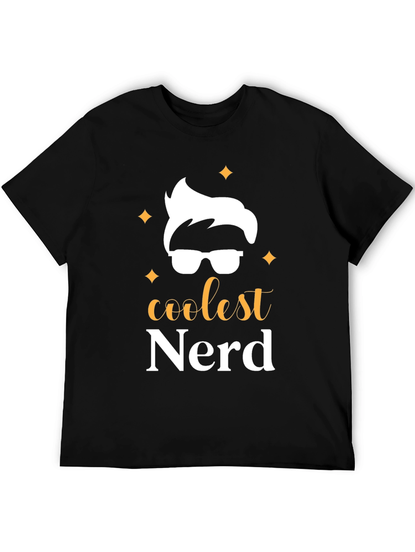 Coolest Nerd Black Graphic T-Shirt