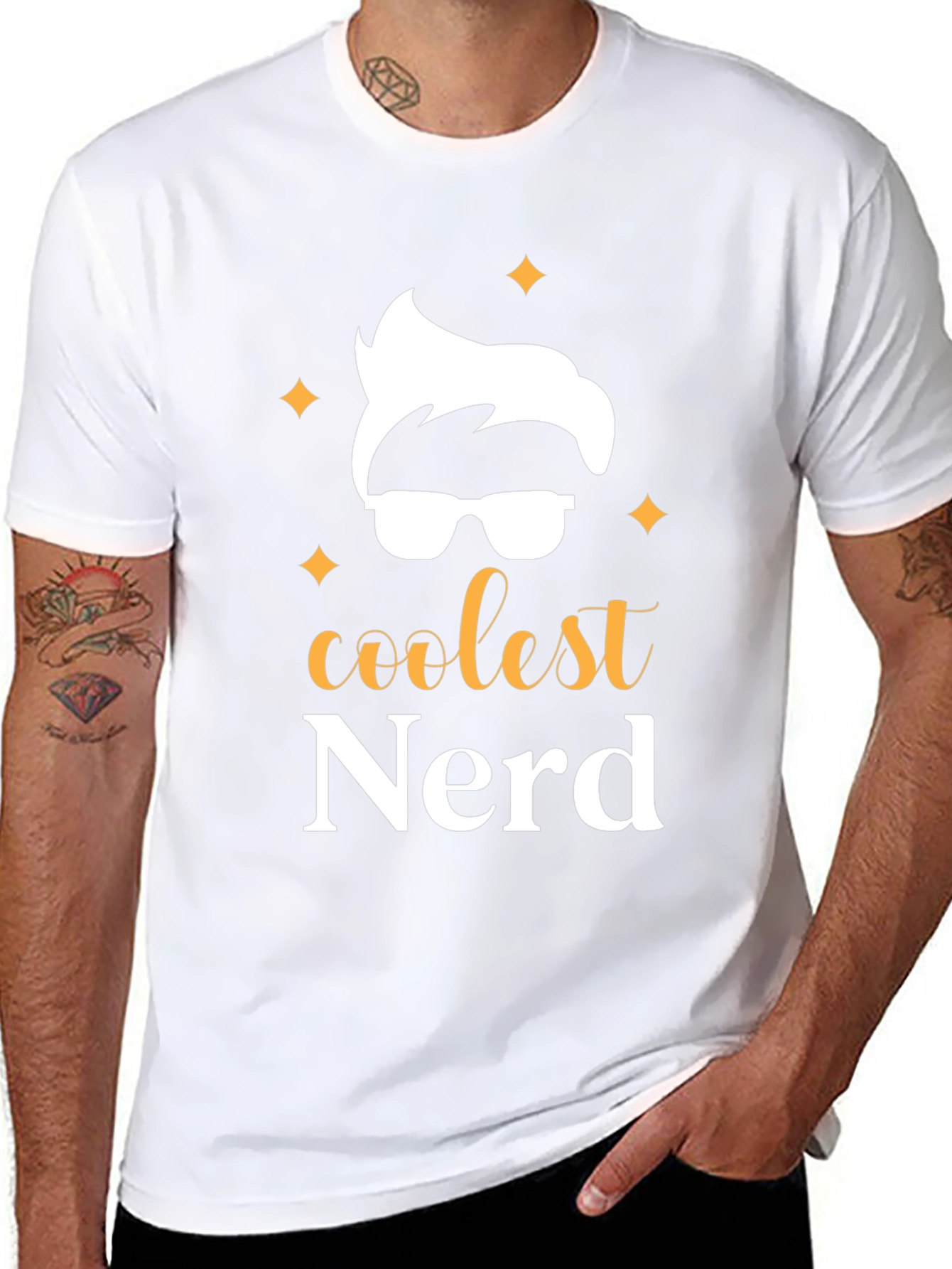 Coolest Nerd Black Graphic T-Shirt