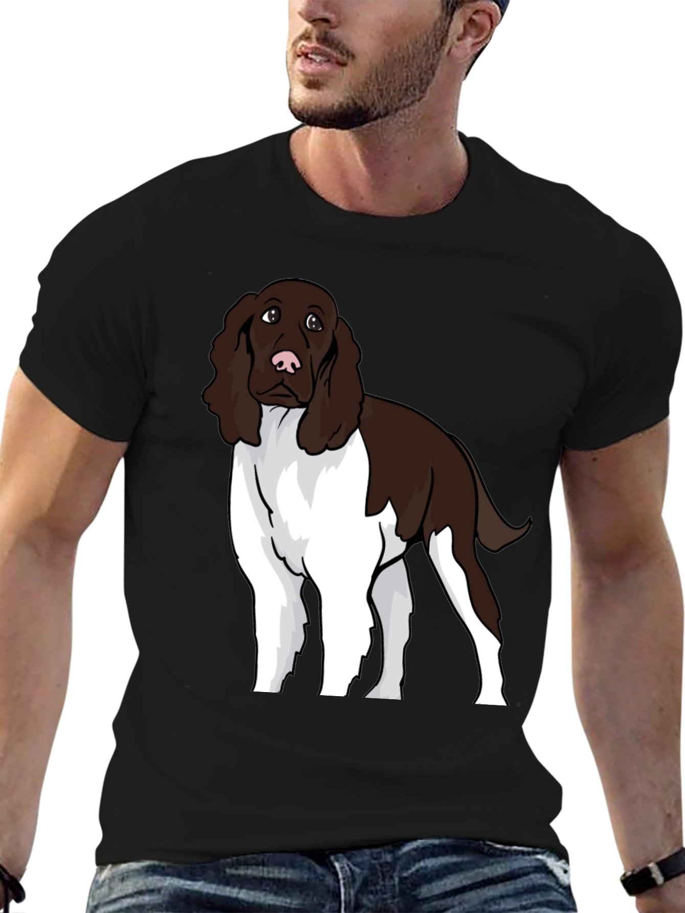 Dog Lovers T-Shirt with Springer Spaniel Design