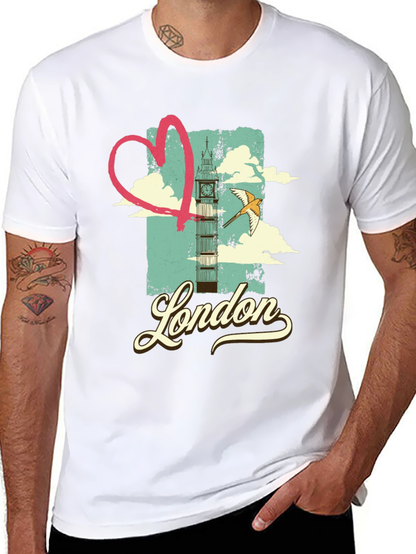 London Love T-Shirt - Retro Cityscape Design