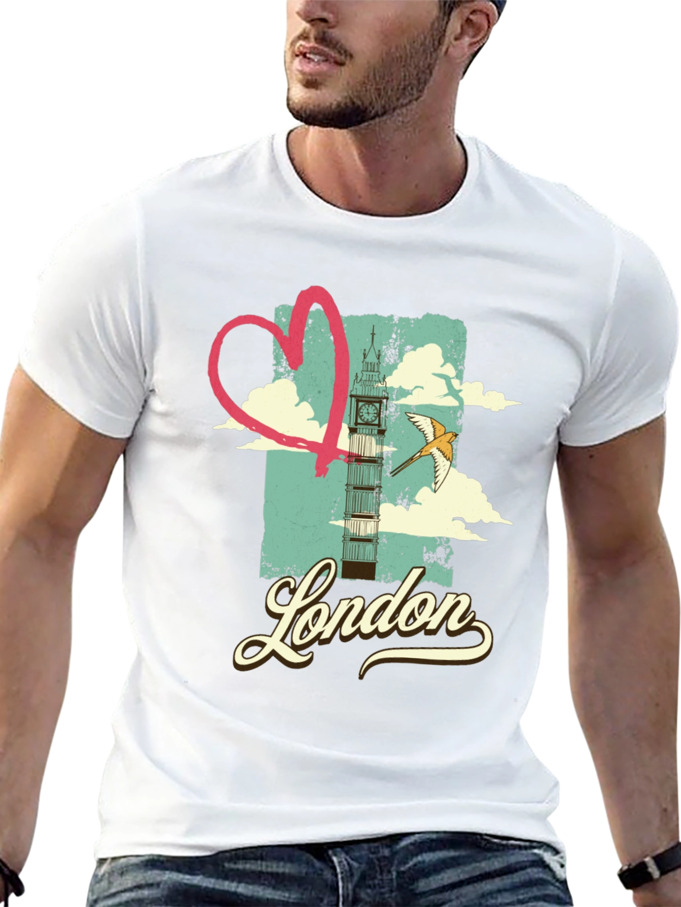 London Love T-Shirt - Retro Cityscape Design