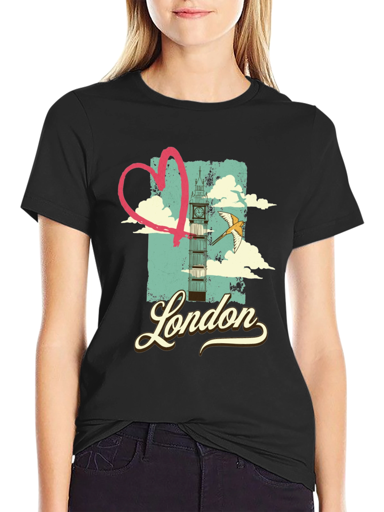 London Love T-Shirt - Retro Cityscape Design
