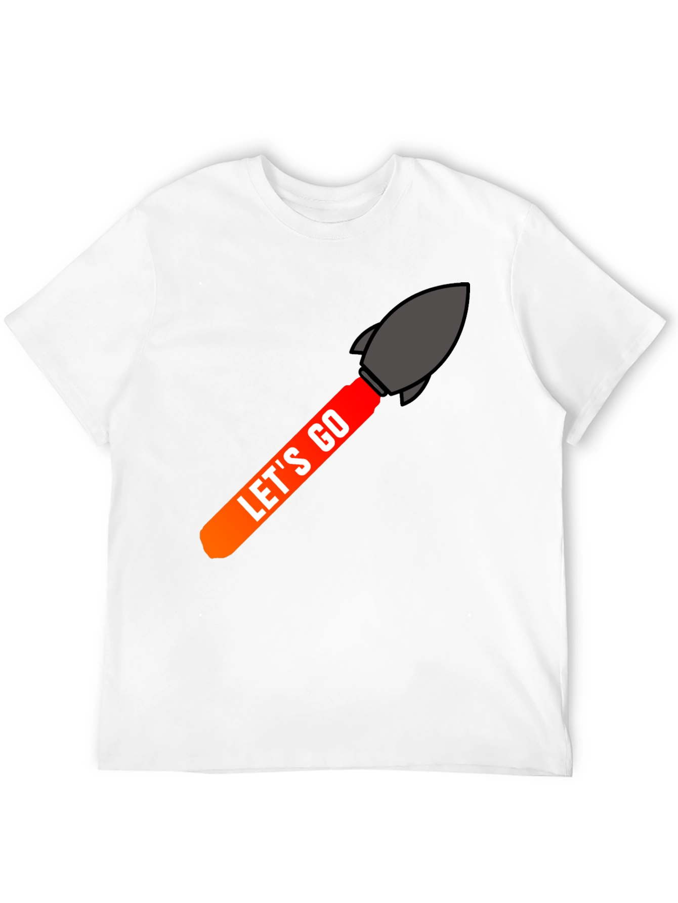 Lets Go Rocket Graphic Tee - Black